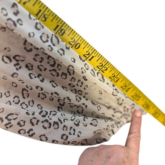 Leopard Print Long-Sleeve Ruffled Dress With Elastic Waist & Flounce Hem Size S - Picture 8 of 11